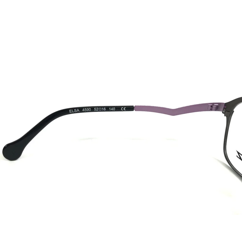 BOZ Eyeglasses Frames ELSA 4590 Khaki Brown Parma Matte Gray Purple 52-16-140
